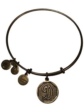 Alex & Ani Gold Initial D Charm Bangle Bracelet
